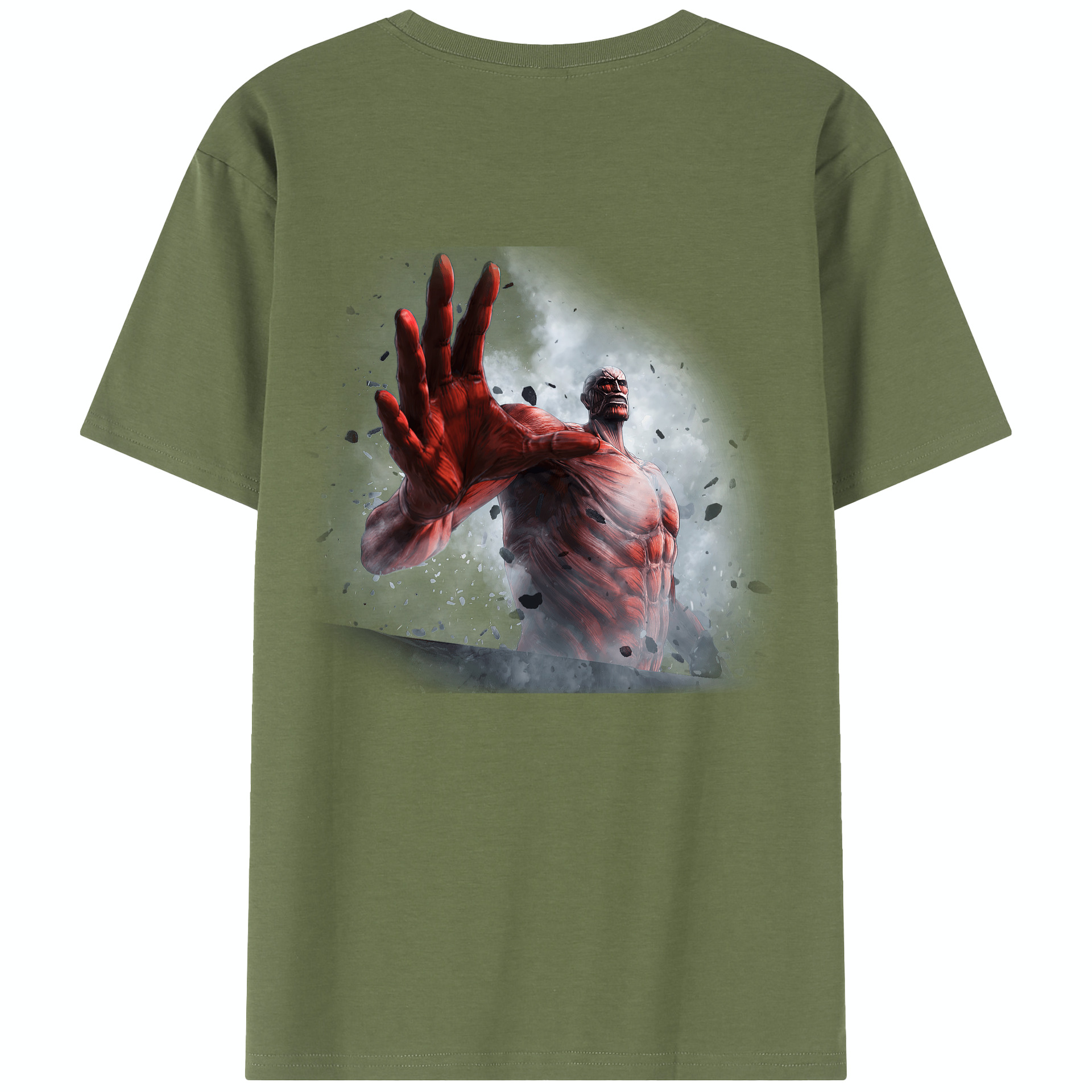 （画像用） 進撃の巨人 Attack on Titan 綿100％半袖Tシャツ（背面プリント）